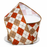 Autumn Harlequin Plaid Wired Edge Ribbon - 2 1/2" x 10 Yards, Orange, Brown, White