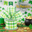 St. Patrick's Day Spring Green White Plaid Ribbon - 2 1/2" x 10 Yards