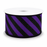 Purple Black Striped Wired Ribbon - 2 1/2" x 10 Yards, Halloween, Fall, Wreath, Gift Basket, Christmas, Birthday, Garland, Bows, Gift Wrapping, Glitter, Gothic Decor, Mardi Gras