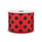 Black Polka Dots Wired Ribbon - 2 1/2" x 10 Yards, Red Satin