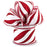 Candy Cane Swirl Christmas Ribbon - 2 1/2" x 10 Yards, Red & White, Wired Edge