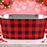 Red Black Buffalo Plaid Plant Pot - L 10.25" x W 5.25", 4.75" Tall