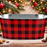 Red Black Buffalo Plaid Plant Pot - L 10.25" x W 5.25", 4.75" Tall
