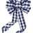 Large rustic navy white plaid decorative bow