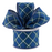 Royal Diagonal Plaid Wired Ribbon - 2 1/2 inch x 10 Yards, 4th of July, America 250 Anniversary, Father's Day, Royal Blue, White & Green Plaid, Police Support, Birthday Crafts, School Graduation