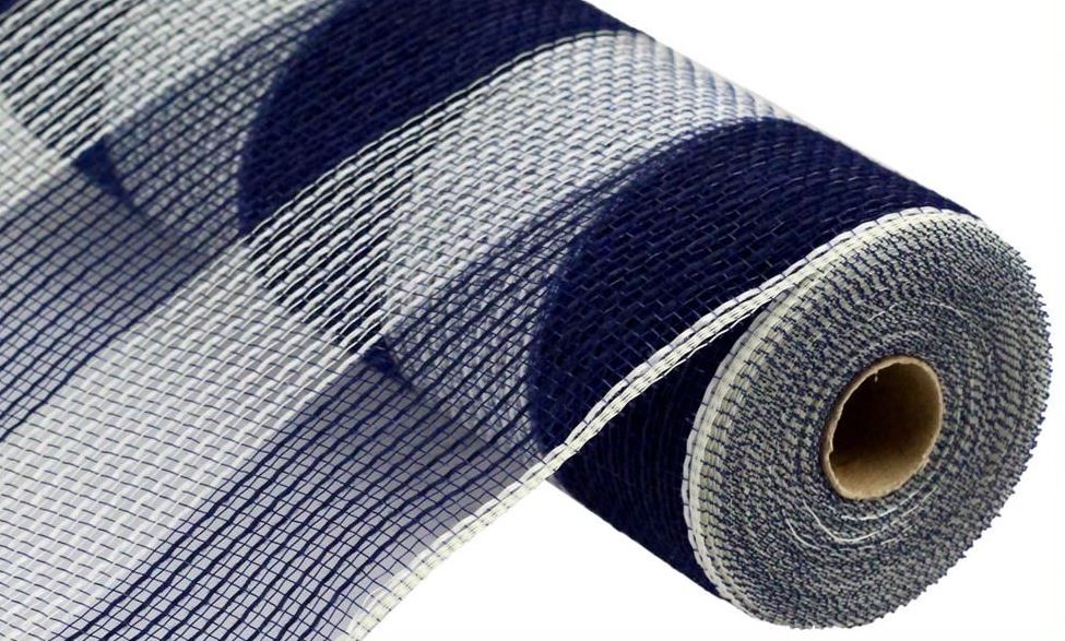 Memorial Day Striped Deco Mesh - 10" x 10 Yards