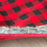 Buffalo Plaid Christmas Tree Skirt - Large 48" Diameter, Red and Black Checks