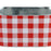 Decorative Buffalo Plaid Plant Pot - L 10.25" x W 5.25", Red & White Gingham