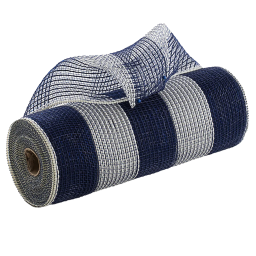 Memorial Day Striped Deco Mesh - 10" x 10 Yards