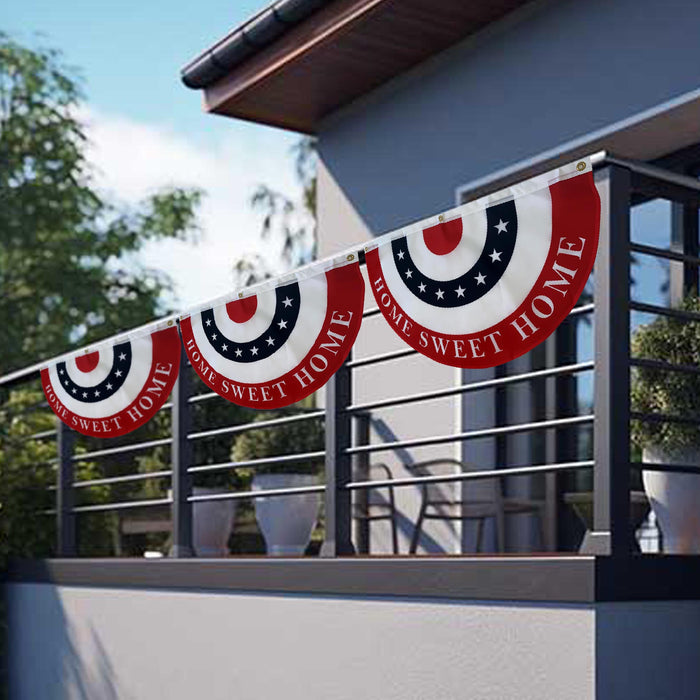 home sweet home small patriotic bunting flag