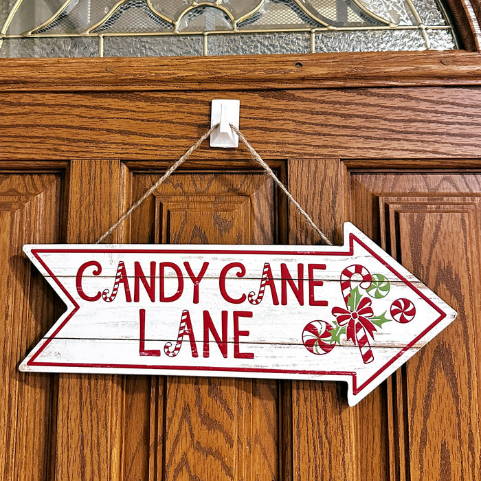Candy Cane sign door decoration