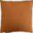 A square throw pillow in a warm rust or burnt orange color, shown against a plain white background.