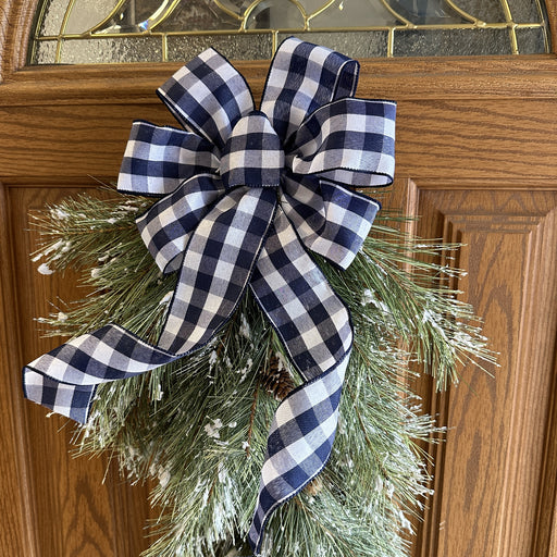 navy-white-buffalo-plaid-wreath-bow