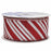 Red White Candy Cane Ribbon - 1 1/2" x 10Y, Christmas Peppermint Stripes