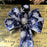 Midnight Navy Blue with White Snowflakes  Ribbon - 2 1/2" x 10 Yards