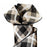 Diagonal Plaid Wired Christmas Ribbon - 4 " x 10 Yards, Tan Black and White