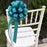 teal themed garden wedding