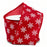 White Snowflakes On Red Ribbon - 2 1/2" x 10 Yards, Christmas, Wreaths, Garlands, Bows, Tree Decorating, Gift Wrapping, Presents, Centerpieces, Party Crafts, Wired Edge