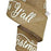 Merry Christmas Y'all Wired Ribbon - 2 1/2" x 10 Yards, Tan and Cream