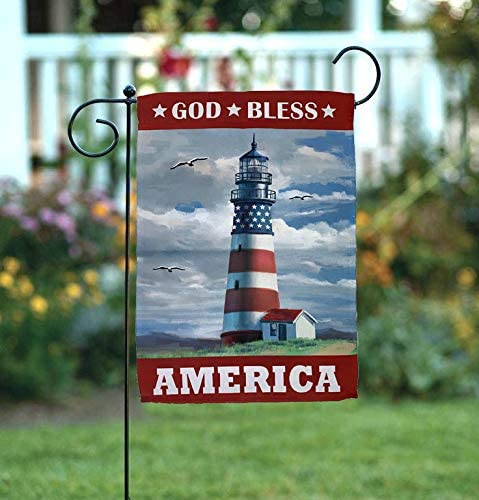 Lighthouse-garden-flag-patriotic-theme