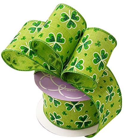 glitter-clover-wired-edge-saint-patrick's-day-ribbon