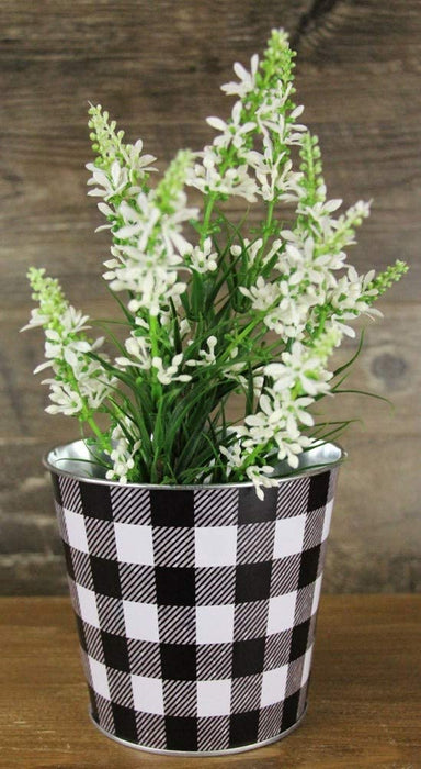 black-white-checkered-garden-decor