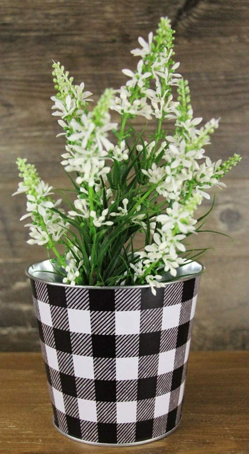 black-white-checkered-garden-decor