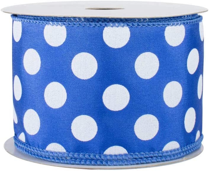 royal-blue-ribbon-with-white-polka-dots