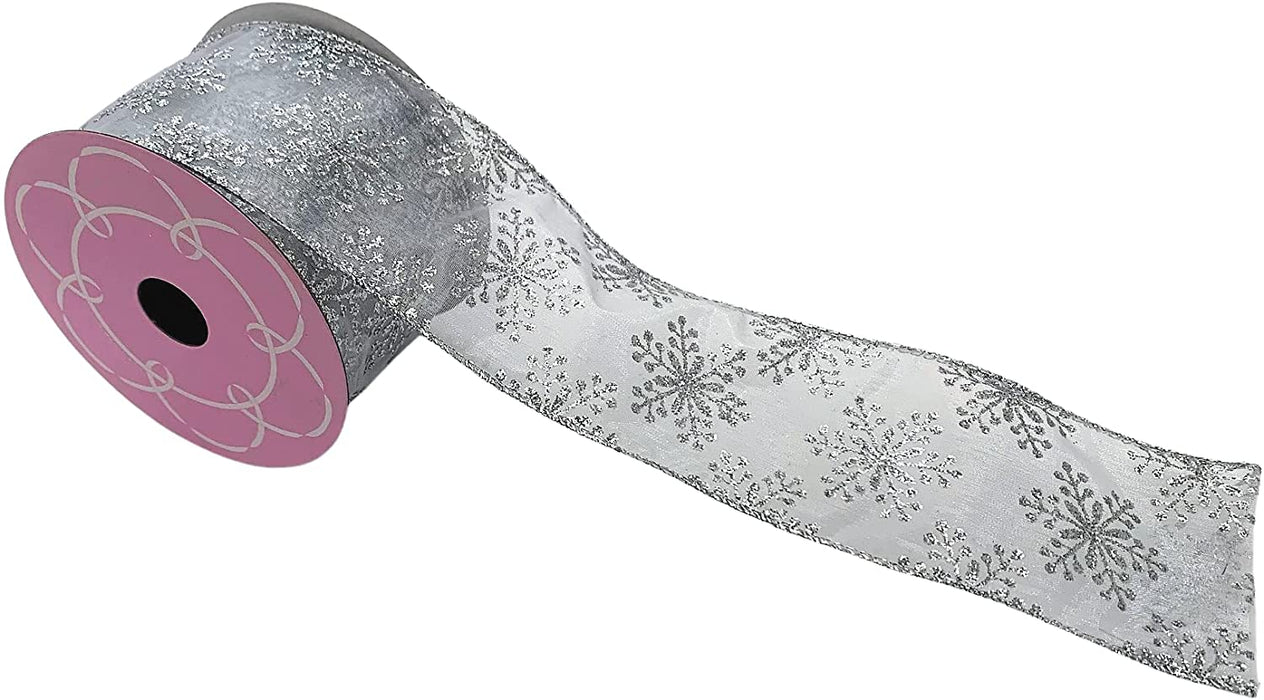 wired-edge-sheer-silver-snowflake-christmas-tree-ribbon