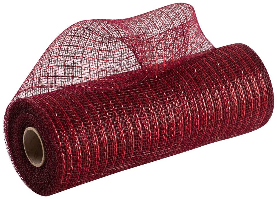 metallic-burgundy-deco-mesh