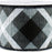 Grey Black White Plaid Ribbon - 2 1/2 inch x 10 Yards