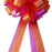 Orange and Hot Pink Fuchsia Wedding Pew Pull Bows - 8" Wide, Set of 6