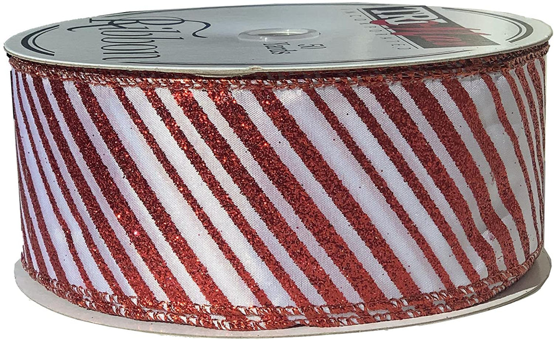 Candy Cane Christmas Tree Ribbon - 2 1/2" x 50 Yards