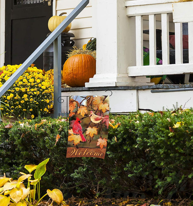Birds & Autumn Leaves Garden Flag – 12" x 18"