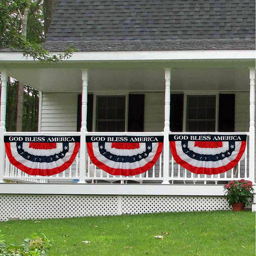 patriotic flags buntings god bless america slogan