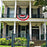Home of The Brave Pleated Fan Patriotic Flag Bunting - Large 3 ft by 6 ft