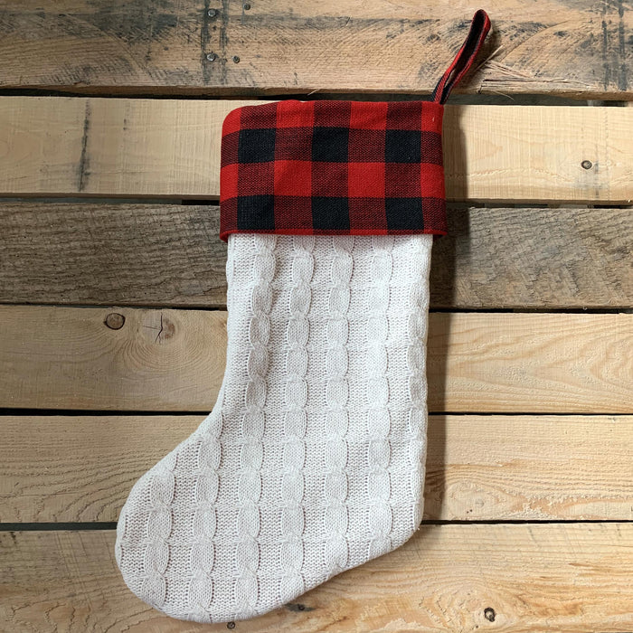 buffalo-plaid-cuff-ivory-knit-christmas-stocking