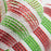 Festive Christmas Striped Deco Mesh - 10" x 10 Yards, Red, White & Lime Green