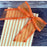 Pre-Tied Orange Organza Bows - 4 1/2" Wide, Set of 12