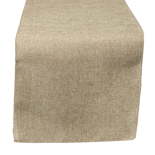 Natural Faux Burlap Table Runner - 72" x 14"