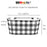 Decorative Buffalo Plaid Plant Pots - L 10" x W 5.25", 5" Tall, Black & White Gingham