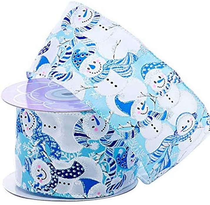 blue-white-snowman-wired-edge-christmas-wreath-ribbon