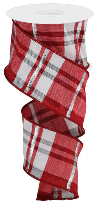 faux-dupioni-plaid-valentine's-day-ribbon