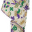 Mardi Gras Pattern Wired Ribbon - 2 1/2" x 10 Yards