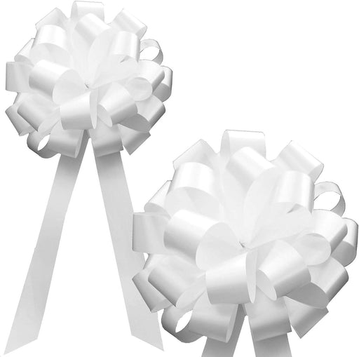 Wedding Pew or Gift Wrapping Pull Bows - 8" Wide, Set of 6