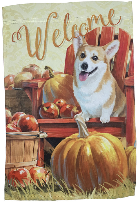 corgi-pumpkin-fall-decorative-flag