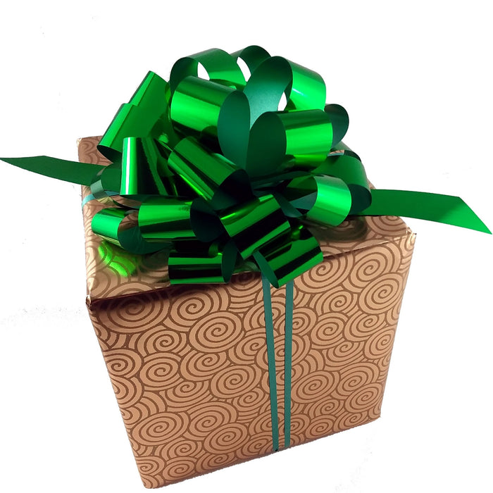 metallic-emerald-green-pull-bows