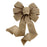 Natural Burlap Ribbon Wreath Bow - 10" Wide, 18" Long Tails